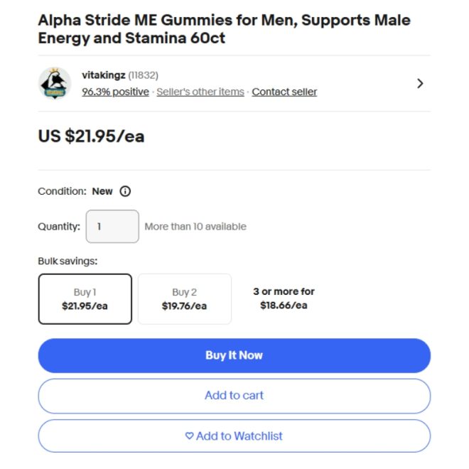 Alpha Stride Male Enhancement Gummies - Image 2
