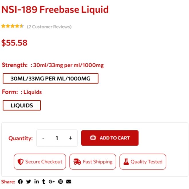 NSI-189 Freebase Liquid - Image 2